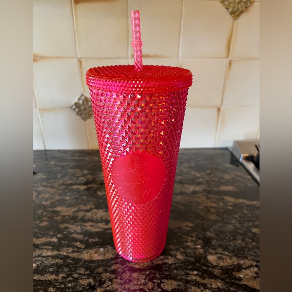 Starbucks 24 oz Tumbler 2019 Holiday Neon Pink